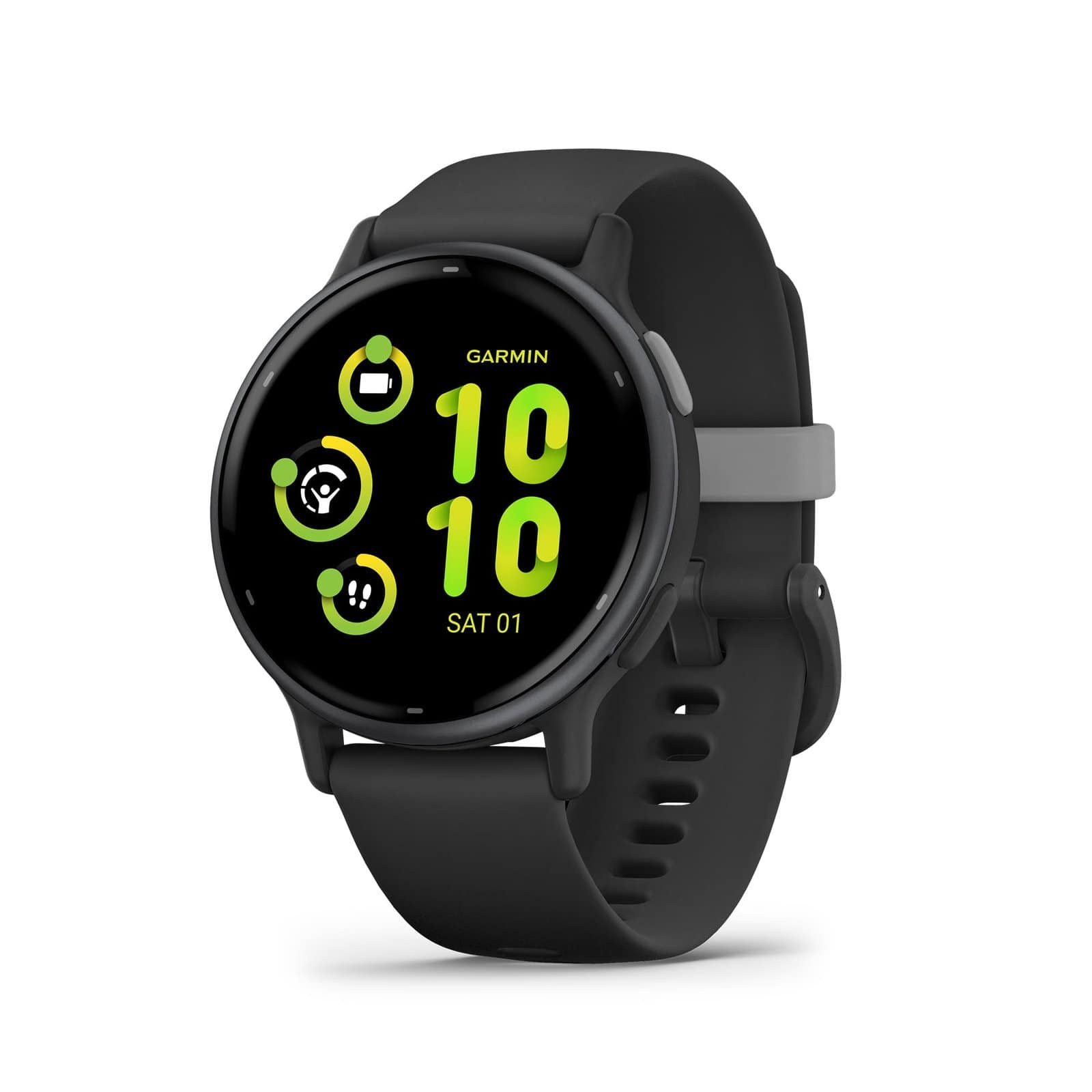 Garmin Forerunner 265 smartwatch displaying heart rate