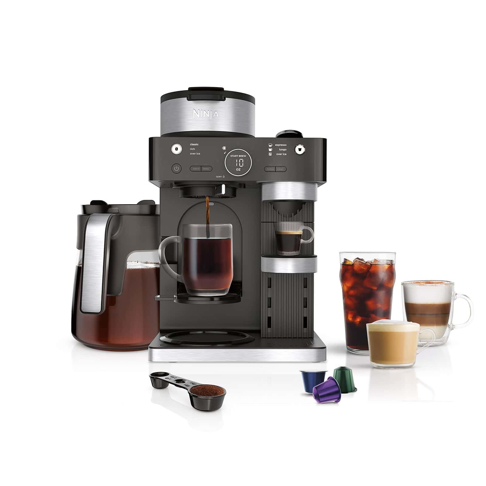Coffee maker with carafe and single-serve option